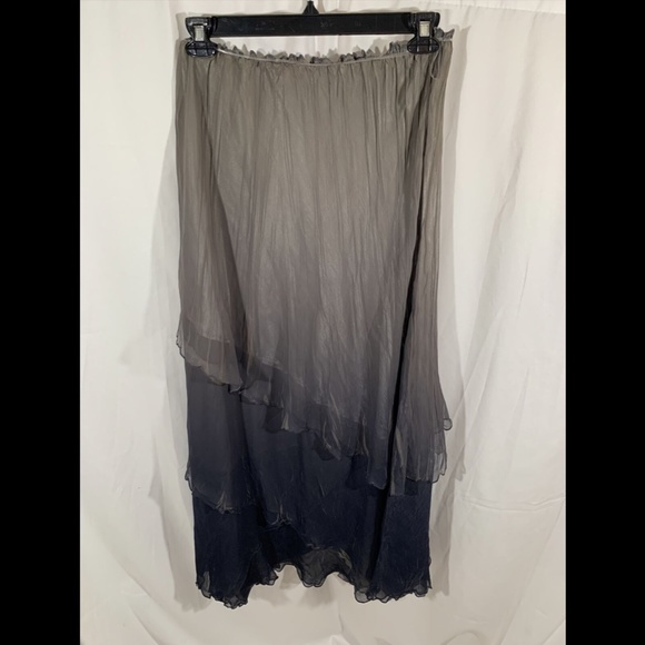 NEW Komarov *Custom Made* Chiffon Ruffle Skirt XL - Picture 8 of 12